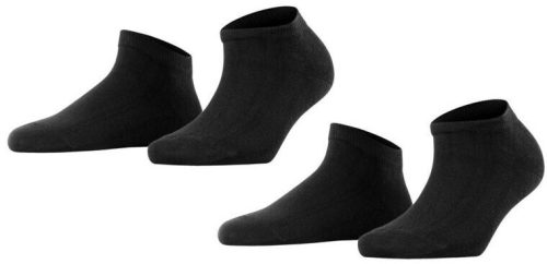 FALKE női bokazokni – pamut,(2 pár) fekete, 35–38 méret
