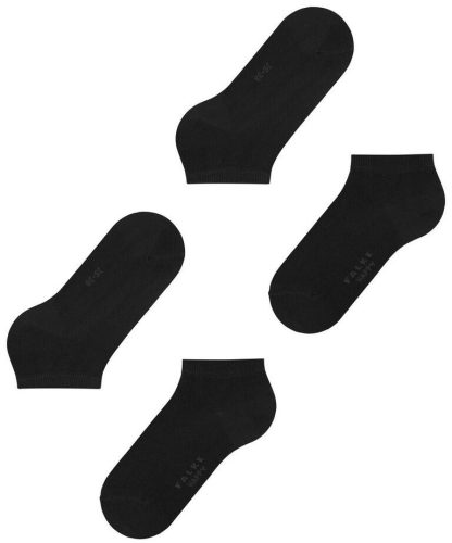 FALKE női bokazokni – pamut,(2 pár) fekete, 35–38 méret