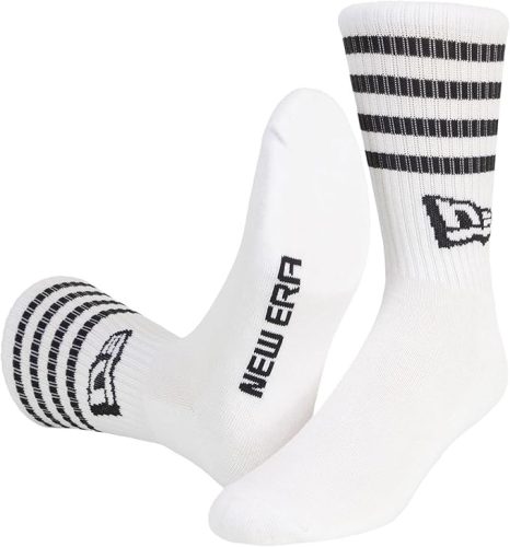 New Era Stripe Crew zokni – fehér, 43–46 méret