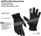 Highway Patrol vágásbiztos bőr bevetési kesztyű – XL méret