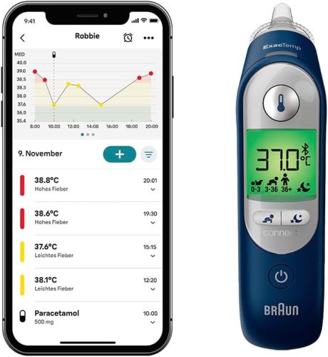 Braun ThermoScan® 7+ Connect IRT6575NWE  fülhőmérő-kék