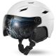 Odoland felnőtt sísisak napellenzővel, könnyű versenysisak , snowboard sisak,Fehér, S-es(52-55 cm) méret