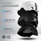 Odoland felnőtt sísisak napellenzővel, könnyű versenysisak , snowboard sisak,Fehér, S-es(52-55 cm) méret