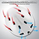 Odoland felnőtt sísisak napellenzővel, könnyű versenysisak , snowboard sisak,Fehér, S-es(52-55 cm) méret