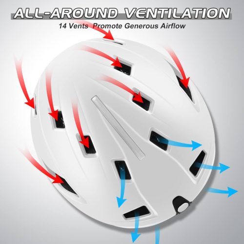 Odoland felnőtt sísisak napellenzővel, könnyű versenysisak , snowboard sisak,Fehér, S-es(52-55 cm) méret