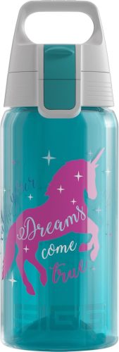 SIGG VIVA ONE Unicorn gyerek kulacs – szivárgásmentes fedéllel, egykezes nyitással, BPA-mentes, 0,5 liter