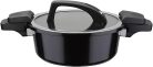 GSW Gourmet Nero energiatakarékos edény üvegfedővel 24 cm 4 l fekete