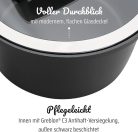 GSW Gourmet Nero energiatakarékos edény üvegfedővel 24 cm 4 l fekete
