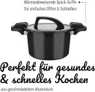 GSW Gourmet Nero energiatakarékos edény üvegfedővel 24 cm 4 l fekete