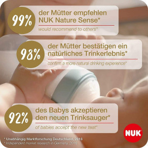 NUK Nature Sense 260ml cumisüveg zöld