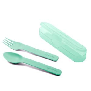 Suavinex Go Natural Cutlery Set,+12m -zöld