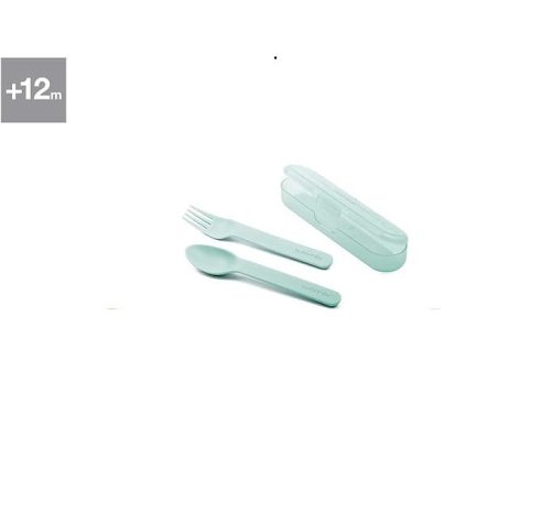 Suavinex Go Natural Cutlery Set,+12m -zöld