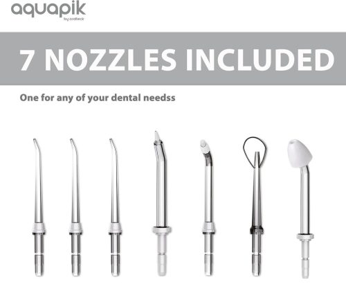 Aquapik 100 - Professzionális fog- és orröblítő 7 multifunkcionális fúvókával