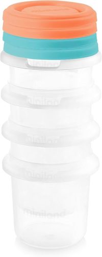 Miniland 89565  készlet 10 db légmentesen záródó tartályból 200 ml - Mediterrán