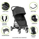 Baby Jogger babakocsi időjárásálló huzat és esővédő | City Mini 2-höz (4 kerekű) | Távol tartja az esőt, a havat és a szelet