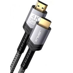 JSAUX 4K HDMI 2.0 Kábel 4K, 60Hz, Szürke, 4,5 m