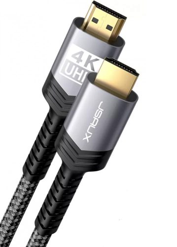 JSAUX 4K HDMI 2.0 Kábel 4K, 60Hz, Szürke, 4,5 m