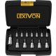 LEXIVON Torx bit foglalat készlet, prémium S2 ötvözött acél | 13 részes Star T8 – T60 készlet | (LX-143) 