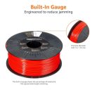 Amazon Basics 3D nyomtatószál, (PLA), 1,75 mm, 1 kg orsó piros/fekete