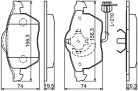 BOSCH 0 986 494 050 Fékbetét készlet, tárcsafék Low-Metallic, integrált kopásjelzővel, dugattyú sasszeggel, csikorgásgátló lemez(Audi,Seat)