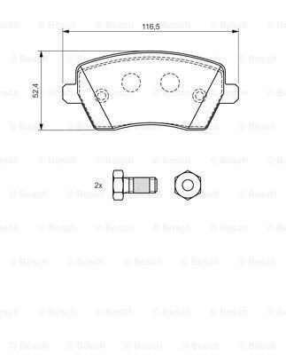 Bosch BP2697 BOSCH 0 986 424 795 Fékbetét készlet-(Renault)