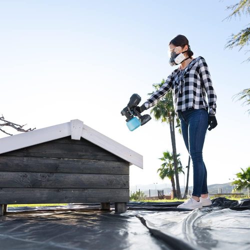 Cecotec CecoRaptor Color 4020 Ultra vezeték nélküli festőpisztoly. 20 V és 4000 mAh akkumulátor, 1000 ml-es tartály, 700 ml/perc festékáramlás, 2 cserélhető 1,80 mm-es és 2,6 mm-es fúvóka