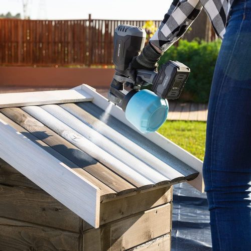 Cecotec CecoRaptor Color 4020 Ultra vezeték nélküli festőpisztoly. 20 V és 4000 mAh akkumulátor, 1000 ml-es tartály, 700 ml/perc festékáramlás, 2 cserélhető 1,80 mm-es és 2,6 mm-es fúvóka