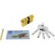 Tesa Assa Abloy T70  biztonsági zár - hosszú bütyök, sárgaréz bevonattal, 45x45 mm