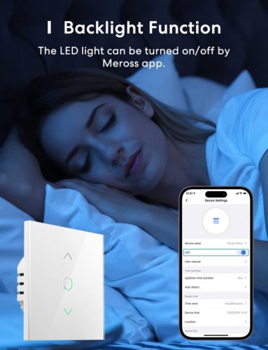 Meross  intelligens WiFi LED redőnykapcsoló