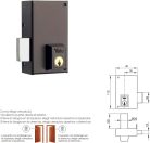 Yale 3012031 zár Azbe 56-c/hpr/60/bal, barna, bemenet 35mm