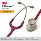 3M™ Littmann® könnyűsúlyú II S.E fonendoszkóp, Borvörös 71cm, 2451