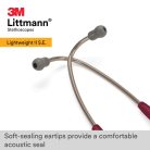 3M™ Littmann® könnyűsúlyú II S.E fonendoszkóp, Borvörös 71cm, 2451