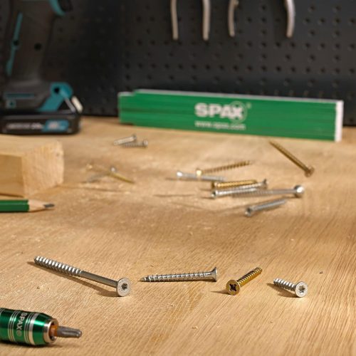 SPAX Univerzális csavar, 4 x 30 mm, 180 db, részmenetes, süllyesztett fejű, T-STAR plus T20, 4CUT, WIROX A9J - 8000000276712