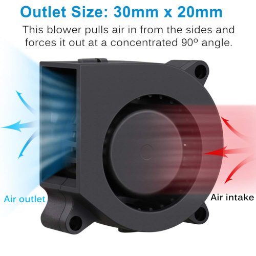 GDSTIME 2 db 40 mm-es 4020 ventilátor 24 V, 40x40x20 mm-es kis kefe nélküli egyenáramú turbóhűtő ventilátorok 2 tűs 3D nyomtatóhoz
