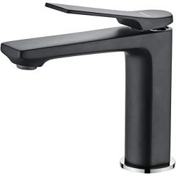   Ibergrif M11004B prága, fürdőszobai csaptelep, mosdócsaptelep (1/2"), fekete HASZNÁLT
