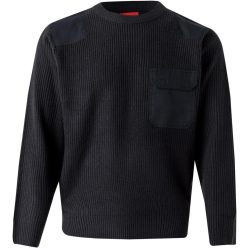   VELILLA 100; Vastag kötött pulóver; sötétkék szín; Méret: 2XL