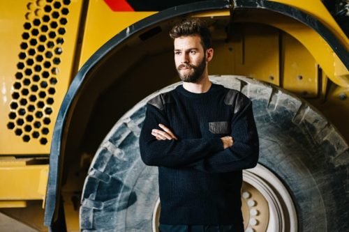 VELILLA 100; Vastag kötött pulóver; sötétkék szín; Méret: 2XL