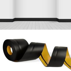   YushengTai ,6 M PVC öntapadó szegélyléc 50 x 20 mm,  konyhába és fürdőszobába (fekete)
