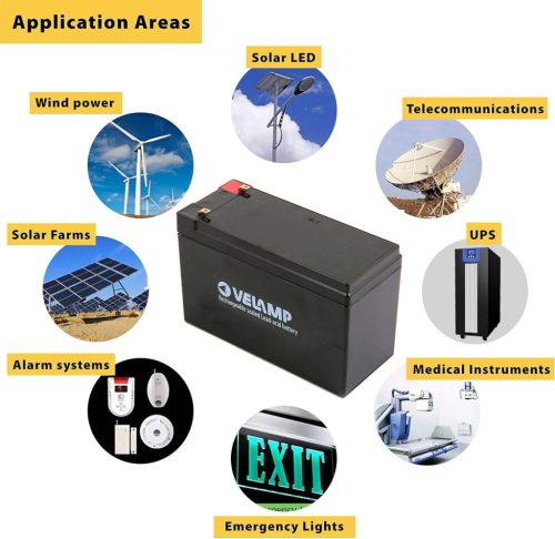 TECNID Újratölthető ólom akkumulátor 23724 12 V, 2,2 Ah. Ideális UPS-hez