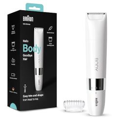   Braun Body Mini-Trimmer BS1000 – vízálló elektromos testszőrtelenítő trimmelő nőknek és férfiaknak