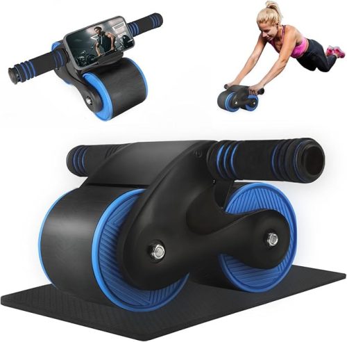 Ab Roller hasgörgő visszahúzó rugóval és telefontartóval – hasizom edzőgép otthonra