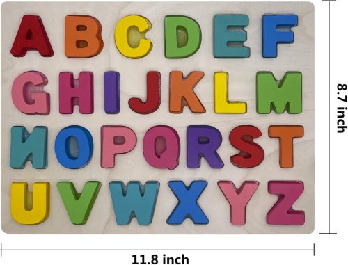 KanCai fa ábécé kirakó tábla ABC betűk oktatójáték kisgyermekeknek