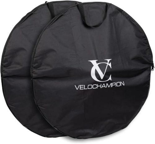 VeloChampion vízálló kerékpár keréktáska 650b / 700c / 26" – könnyű és hordozható kerékpártáska országúti, verseny, terep és MTB kerékhez (2 darabos szett)