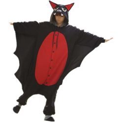   Wotogold fekete denevér uniszex felnőtt cosplay-pizsama, polár anyag, méret M