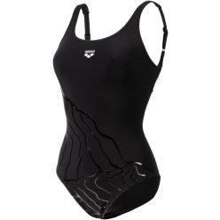   Arena női Bodylift Luisa egyrészes fürdőruha – B kosár, fekete, karcsúsító Power Mesh, Sensitive® anyag,38-as méret