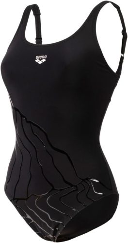 Arena női Bodylift Luisa egyrészes fürdőruha – B kosár, fekete, karcsúsító Power Mesh, Sensitive® anyag,38-as méret