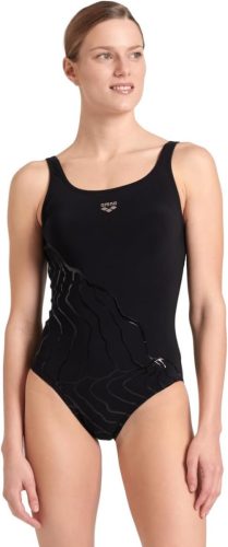 Arena női Bodylift Luisa egyrészes fürdőruha – B kosár, fekete, karcsúsító Power Mesh, Sensitive® anyag,38-as méret