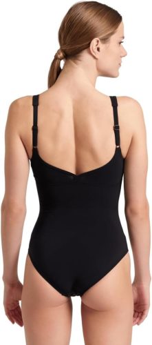 Arena női Bodylift Luisa egyrészes fürdőruha – B kosár, fekete, karcsúsító Power Mesh, Sensitive® anyag,38-as méret