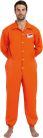 Spooktacular Creations Férfi Rab Jelmez – Narancssárga Börtönruha (XXL- méret)