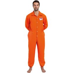   Spooktacular Creations Férfi Rab Jelmez – Narancssárga Börtönruha (XXL- méret)